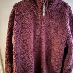 Cozy Purple Sherpa Pullover